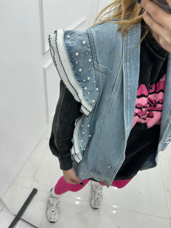 gilet 0520 over in denim